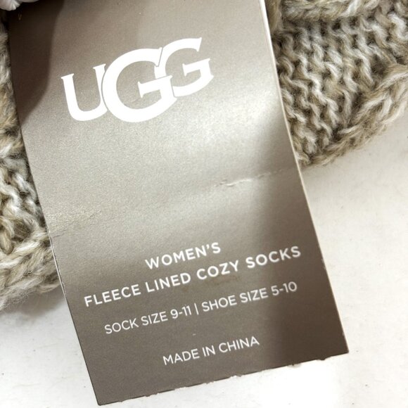 UGG Pom Pom Fleece Lined  Crew Sock Women’s Size 9-11 NWT - Picture 9 of 14